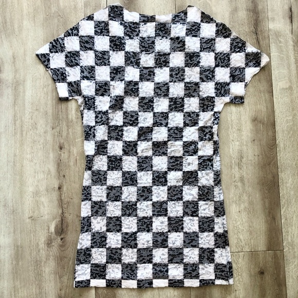 Nascar, Black and White Checkered, Racing T-Shirt, Womens, Size M, New With Tags - Picture 7 of 13